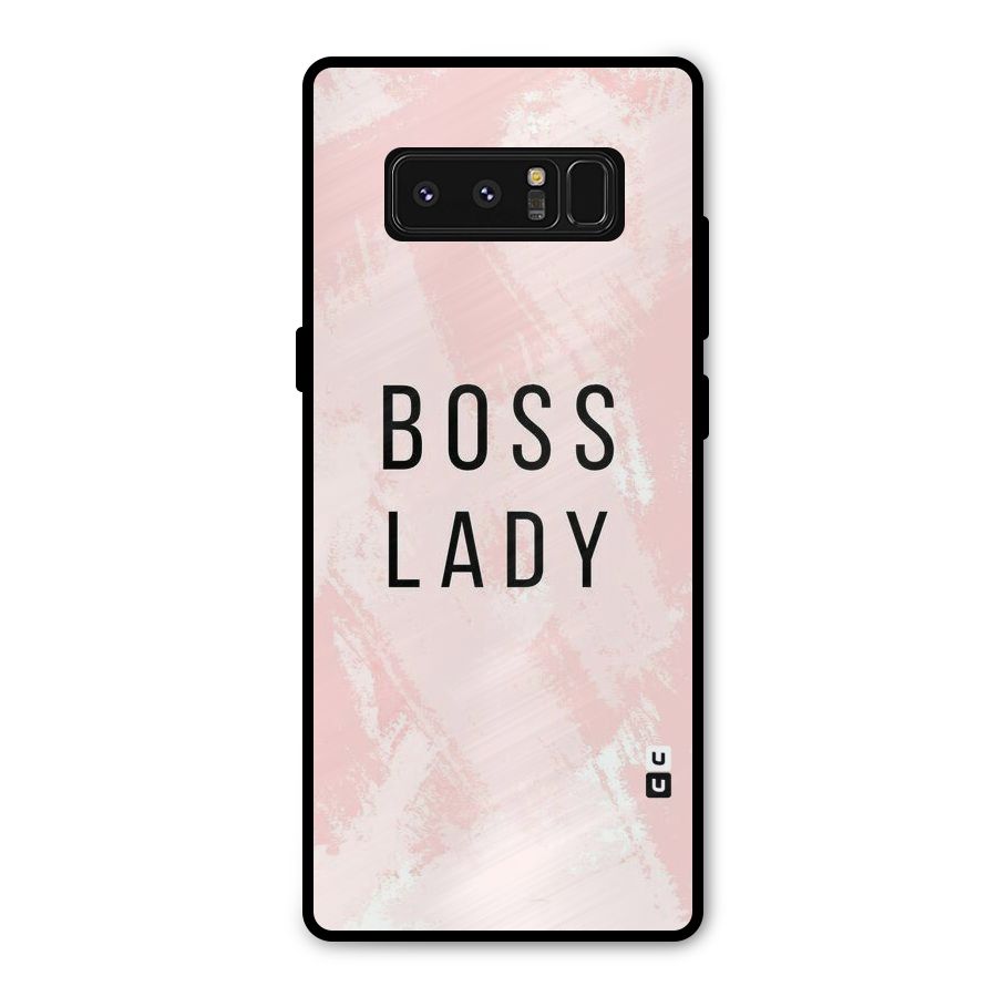 Boss Lady Pink Metal Back Case for Galaxy Note 8