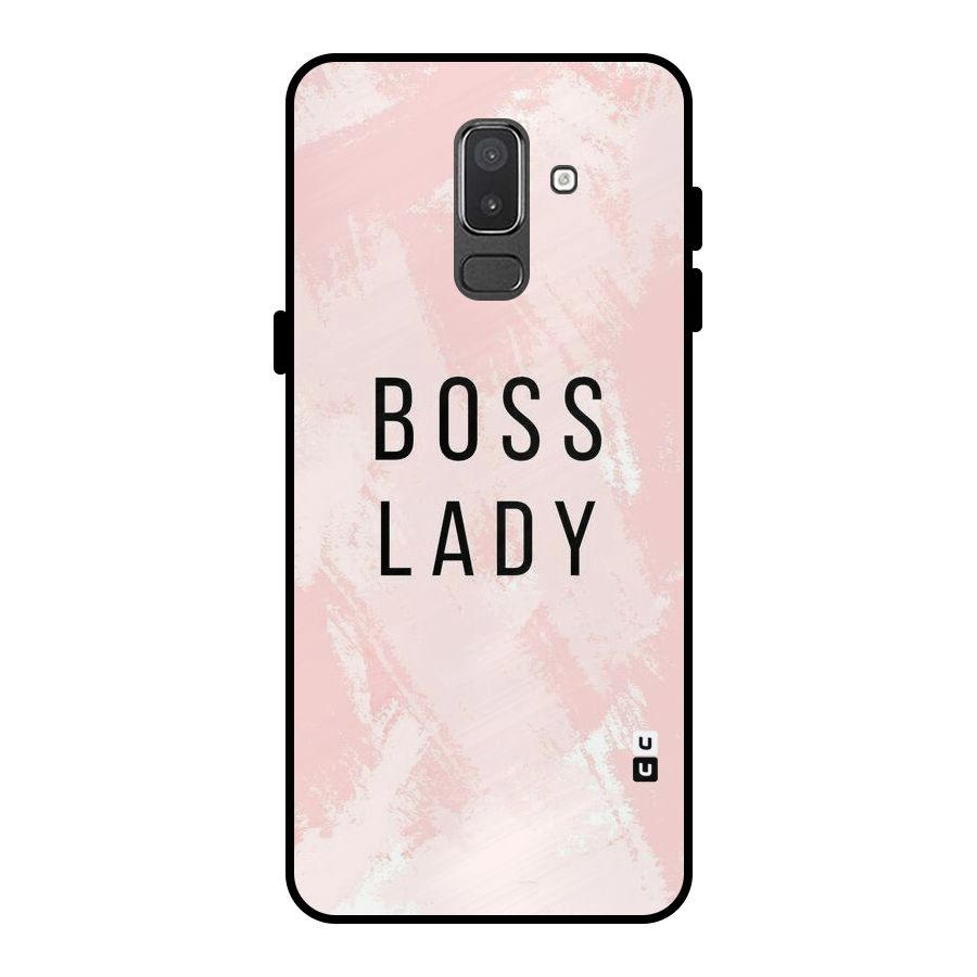 Boss Lady Pink Metal Back Case for Galaxy On8 (2018)