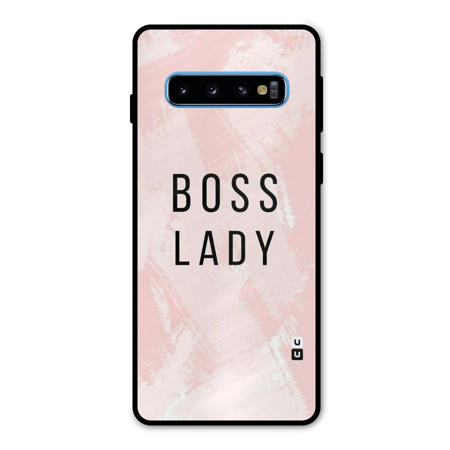 Boss Lady Pink Metal Back Case for Galaxy S10