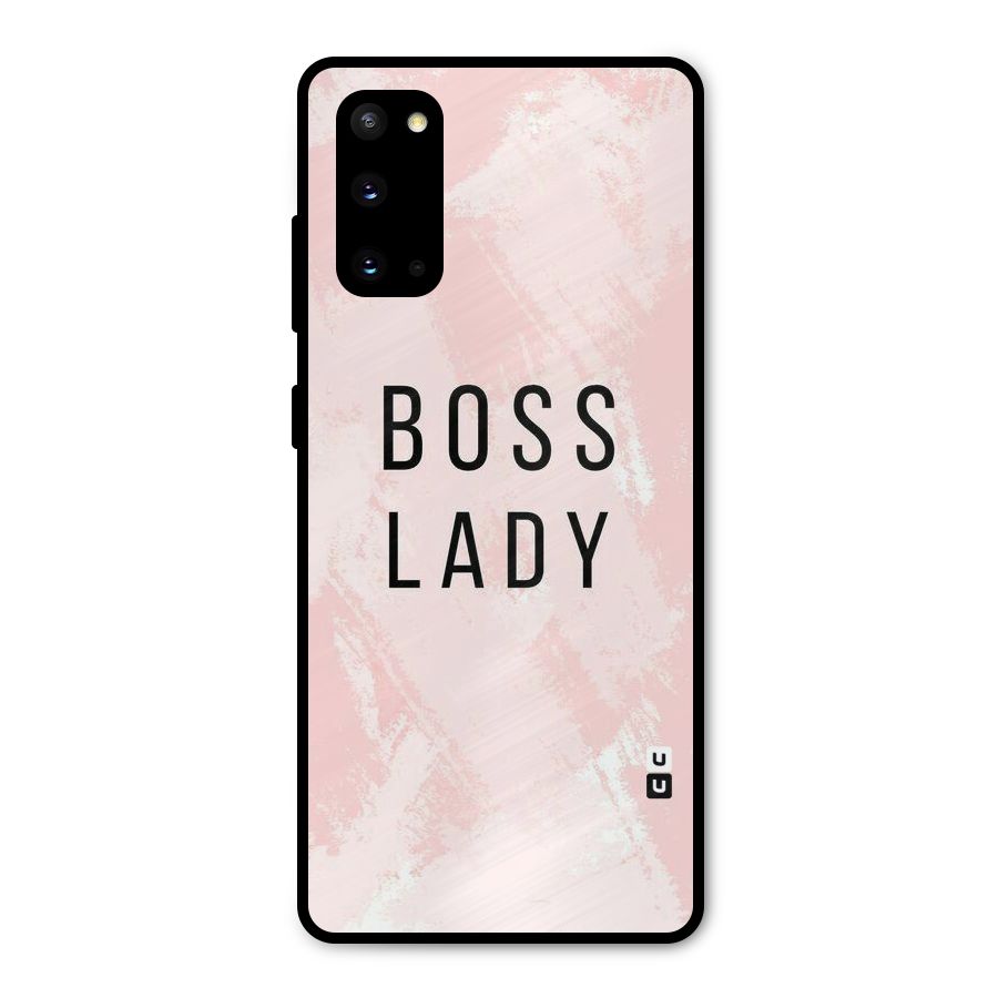 Boss Lady Pink Metal Back Case for Galaxy S20
