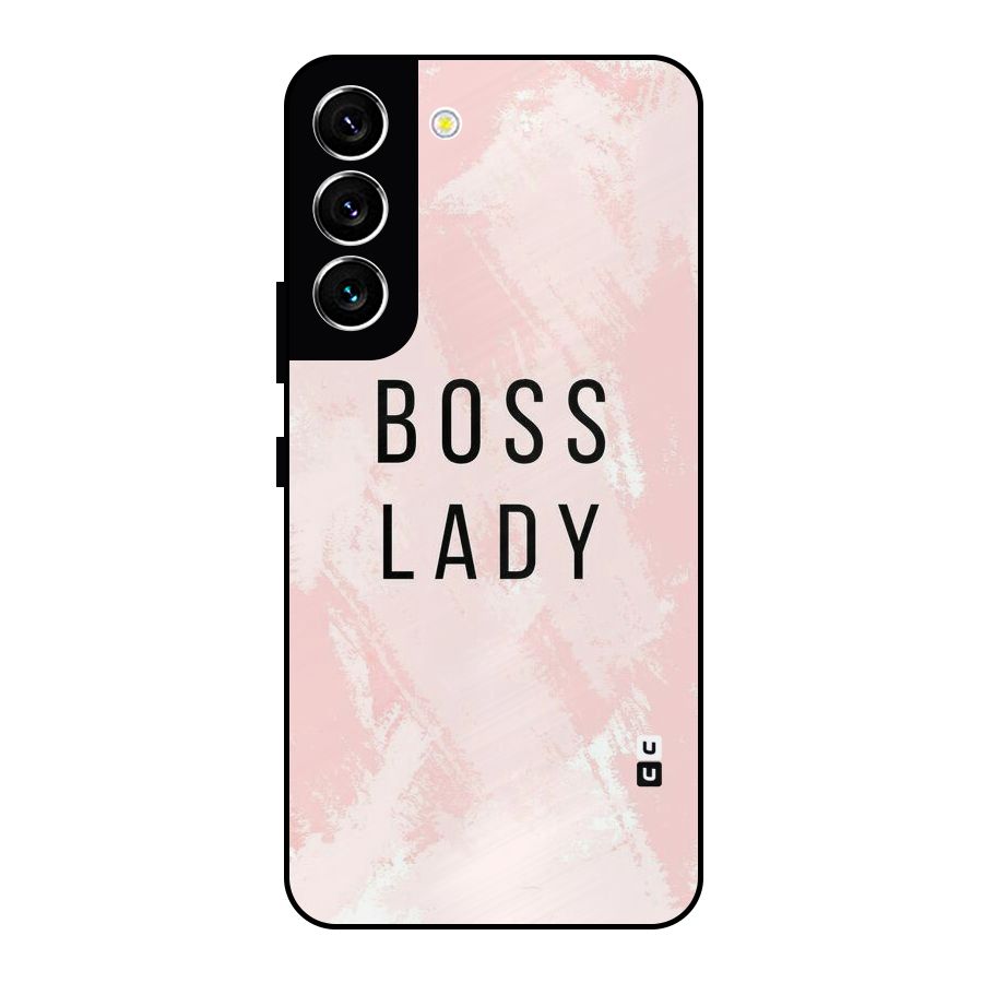Boss Lady Pink Metal Back Case for Galaxy S22 5G