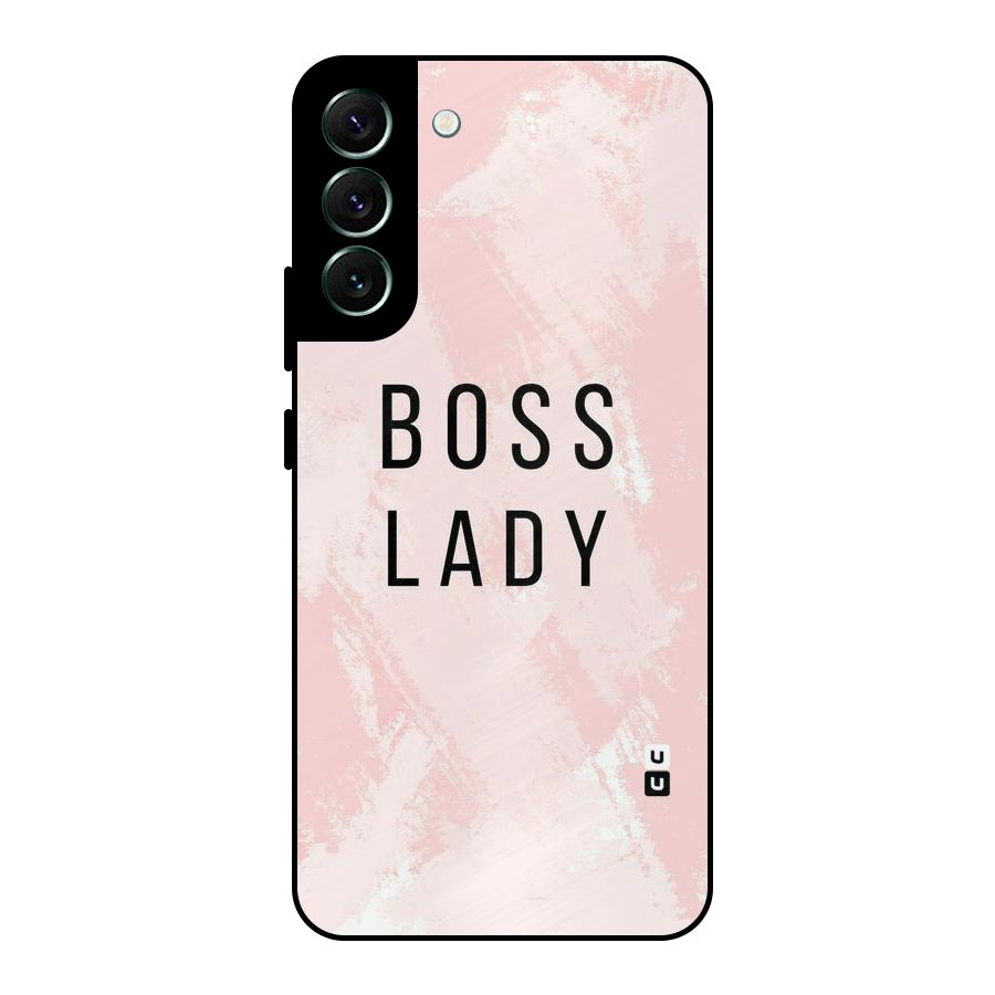 Boss Lady Pink Metal Back Case for Galaxy S22 Plus 5G