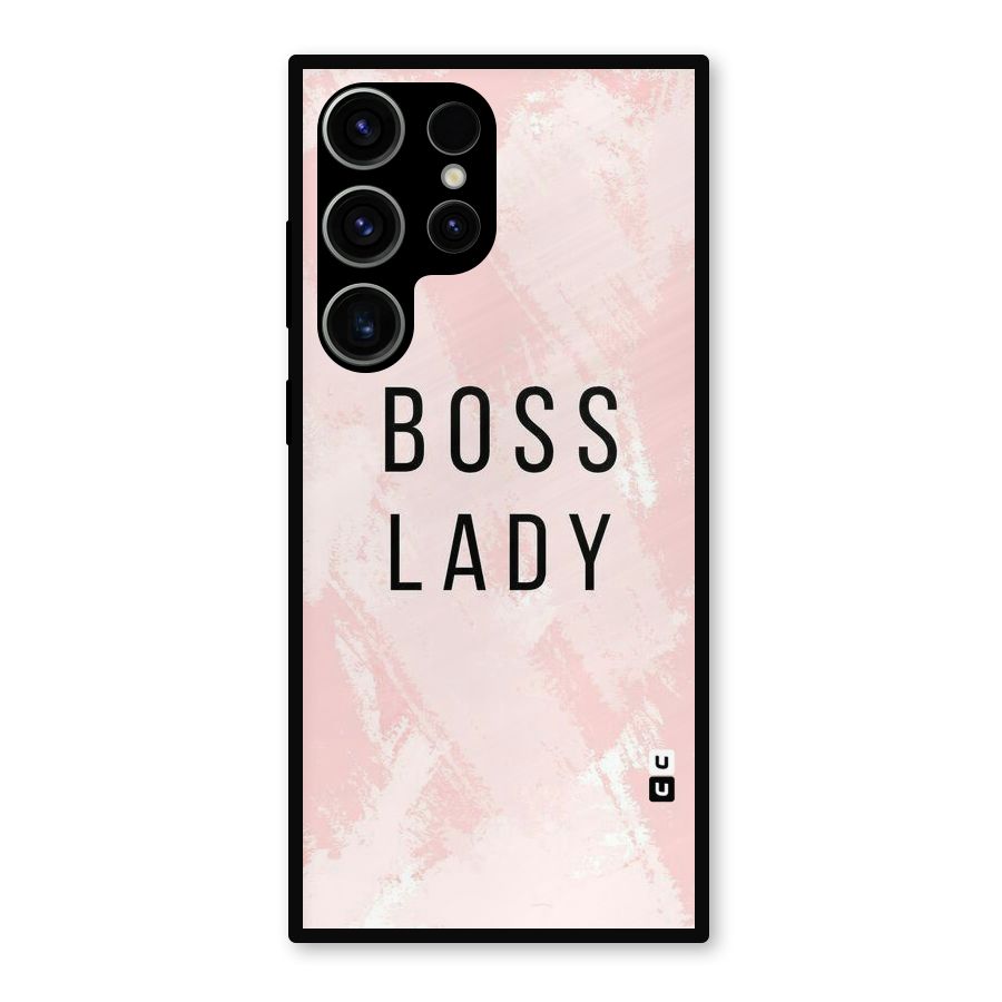 Boss Lady Pink Metal Back Case for Galaxy S23 Ultra