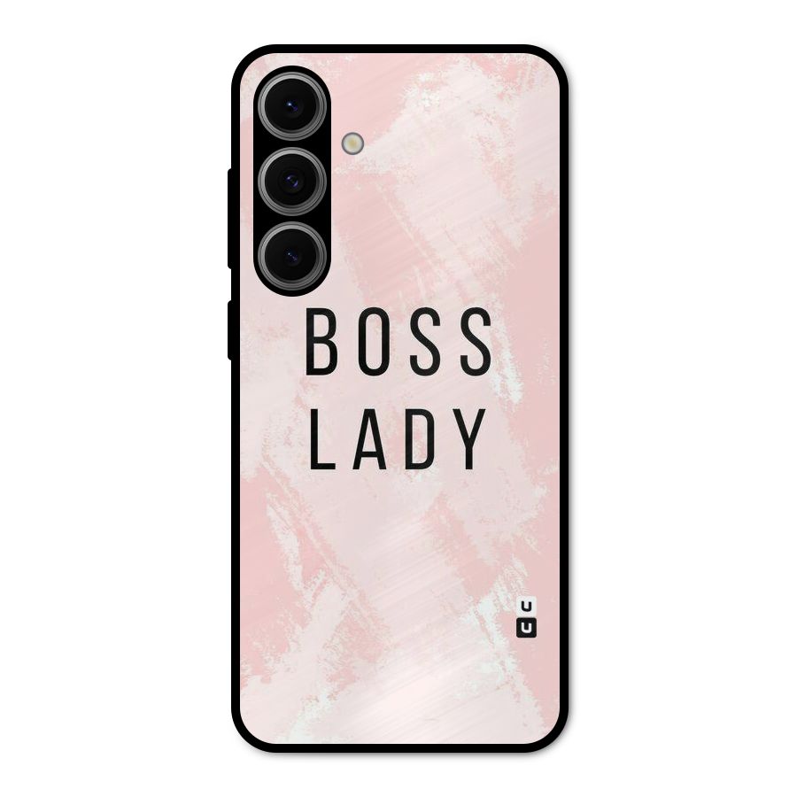 Boss Lady Pink Metal Back Case for Galaxy S24 FE