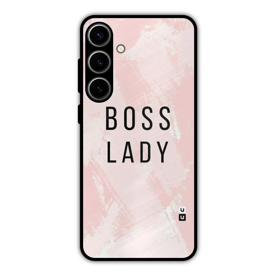 Boss Lady Pink Metal Back Case for Galaxy S24 Plus