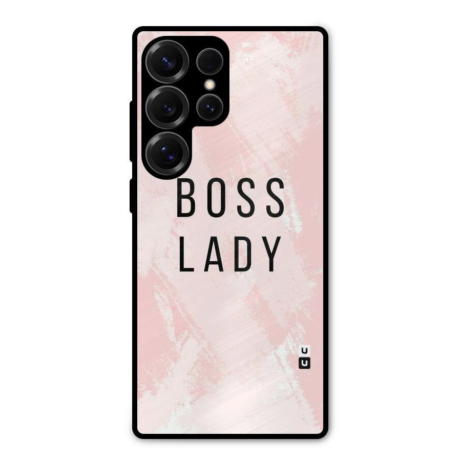 Boss Lady Pink Metal Back Case for Galaxy S25 Ultra