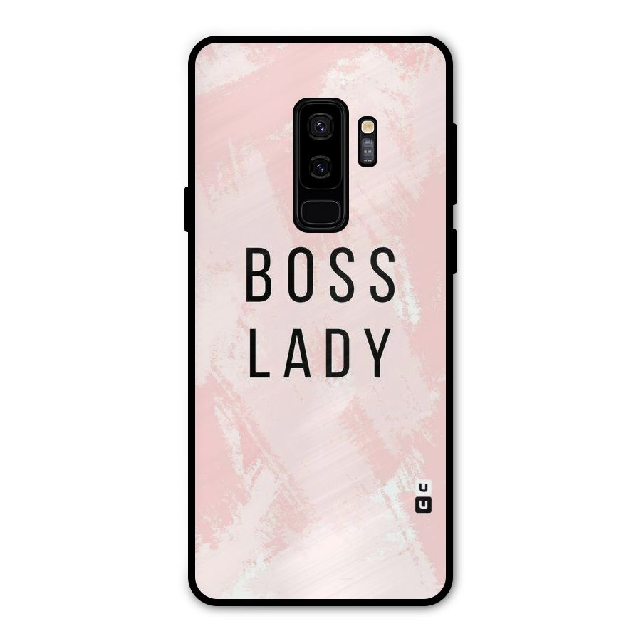 Boss Lady Pink Metal Back Case for Galaxy S9 Plus