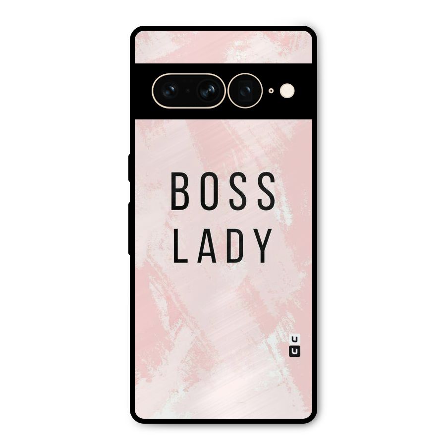 Boss Lady Pink Metal Back Case for Google Pixel 7 Pro