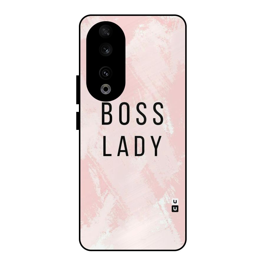 Boss Lady Pink Metal Back Case for Honor 90