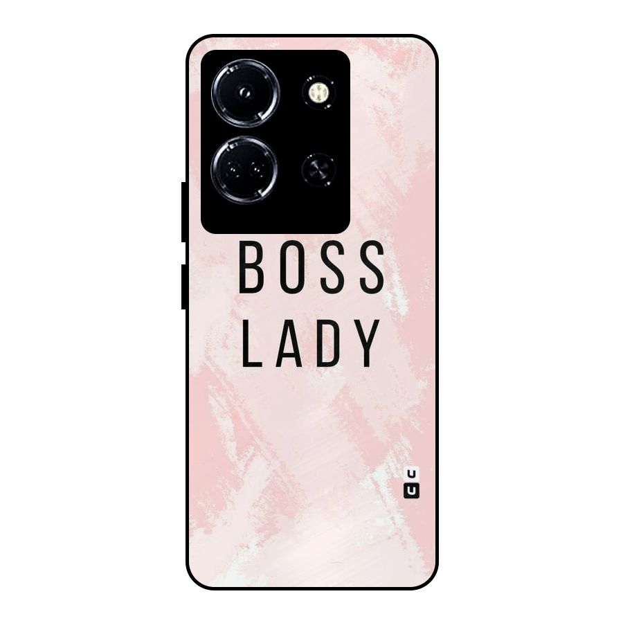 Boss Lady Pink Metal Back Case for Infinix Note 30 5G