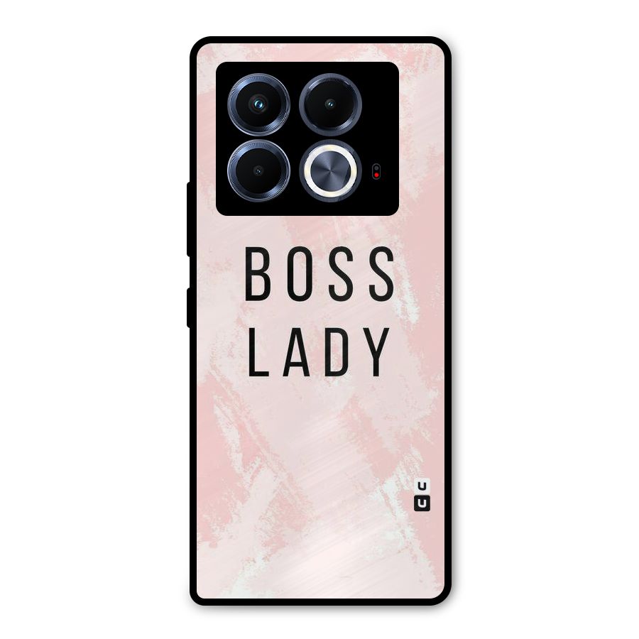 Boss Lady Pink Metal Back Case for Infinix Note 40 5G