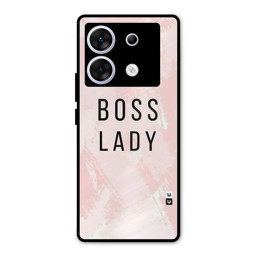 Boss Lady Pink Metal Back Case for Infinix Zero 30 5G