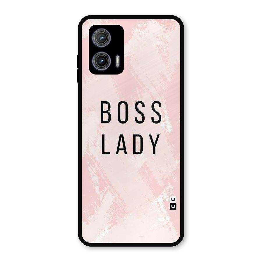 Boss Lady Pink Metal Back Case for Moto G73