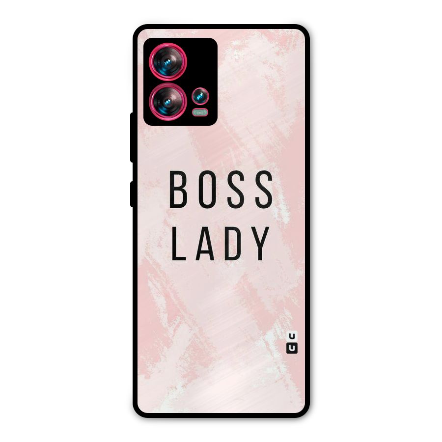 Boss Lady Pink Metal Back Case for Motorola Edge 30 Fusion