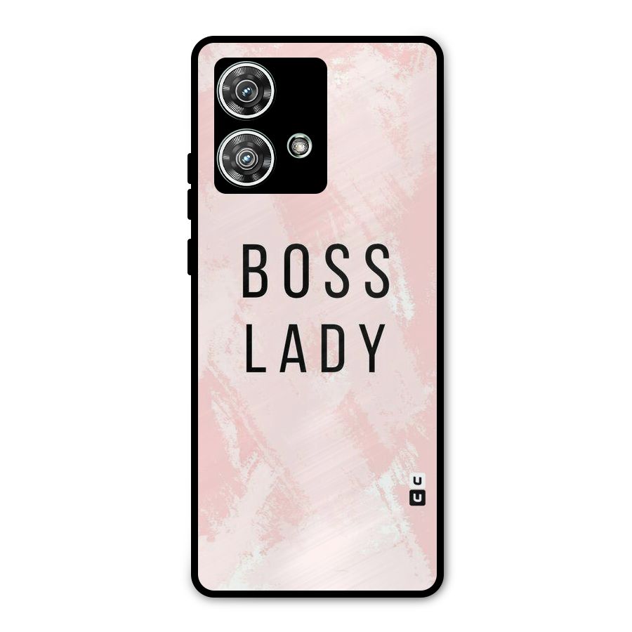 Boss Lady Pink Metal Back Case for Motorola Edge 40 Neo