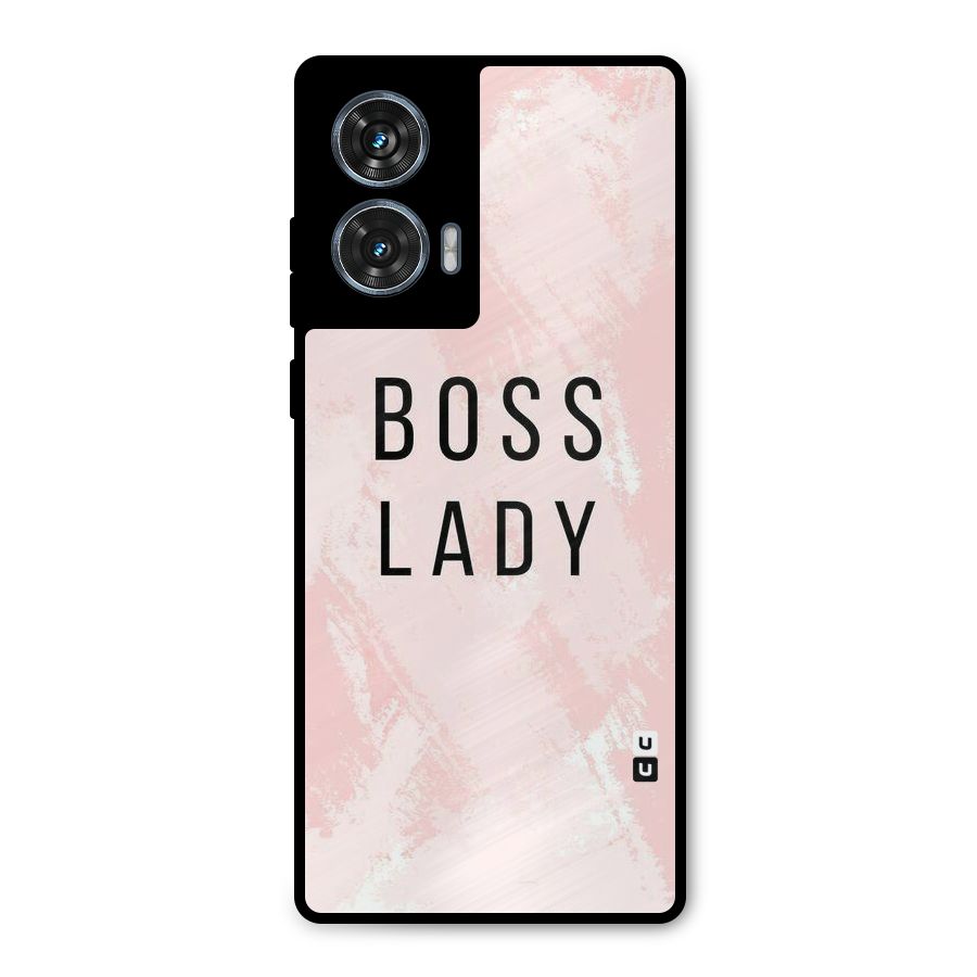 Boss Lady Pink Metal Back Case for Motorola Edge 50 Fusion