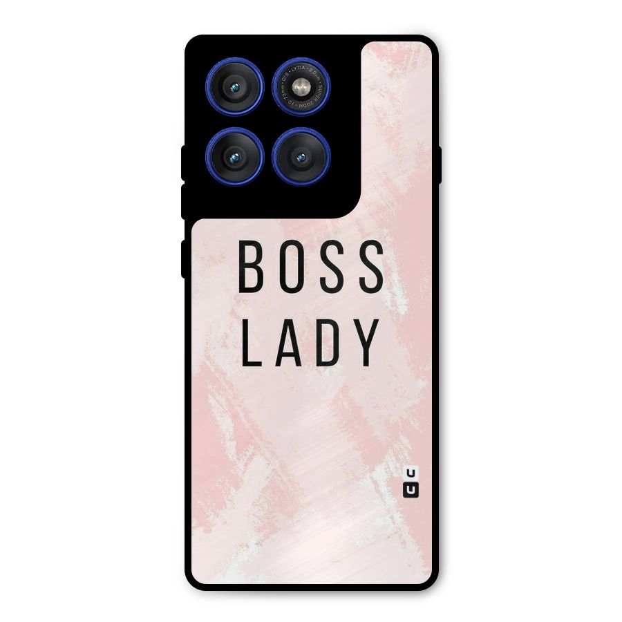 Boss Lady Pink Metal Back Case for Motorola Edge 60 Pro