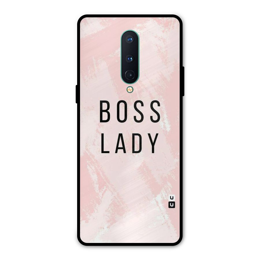 Boss Lady Pink Metal Back Case for OnePlus 8