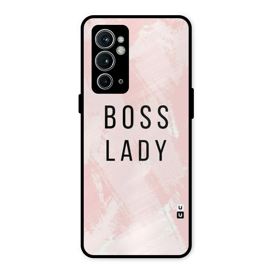 Boss Lady Pink Metal Back Case for OnePlus 9RT 5G