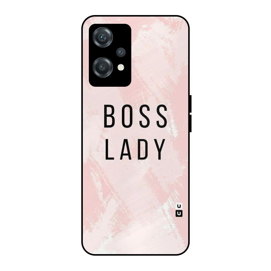 Boss Lady Pink Metal Back Case for OnePlus Nord CE 2 Lite 5G