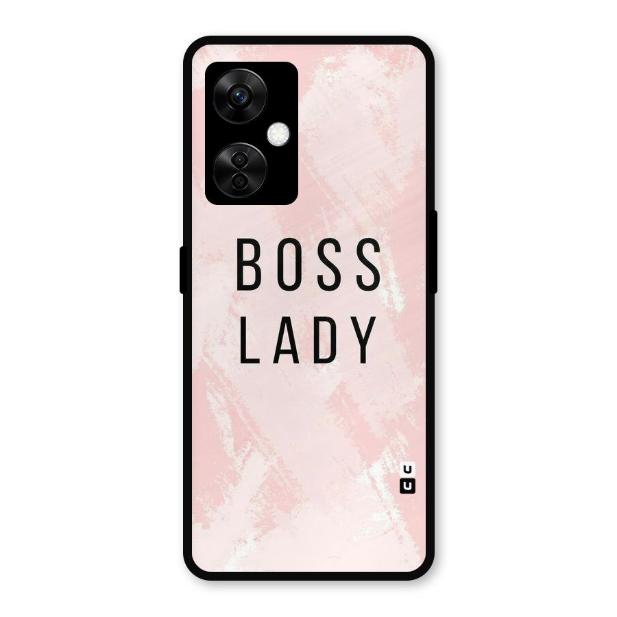 Boss Lady Pink Metal Back Case for OnePlus Nord CE 3 Lite