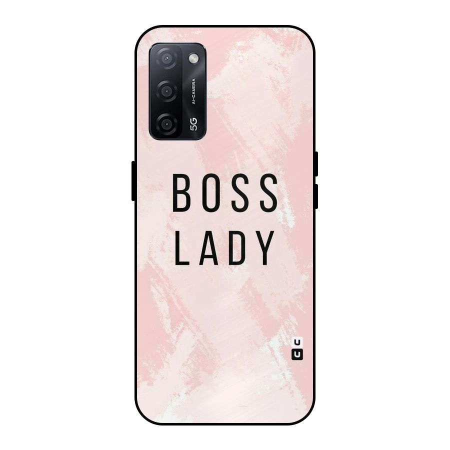 Boss Lady Pink Metal Back Case for Oppo A53s 5G