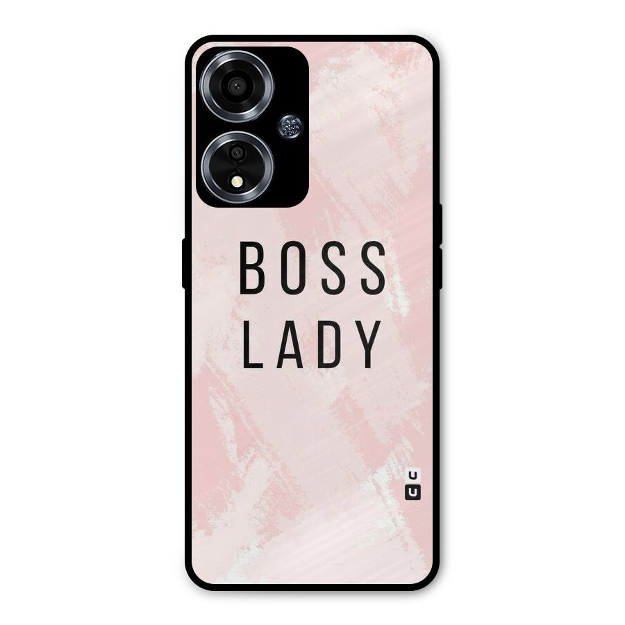 Boss Lady Pink Metal Back Case for Oppo A59