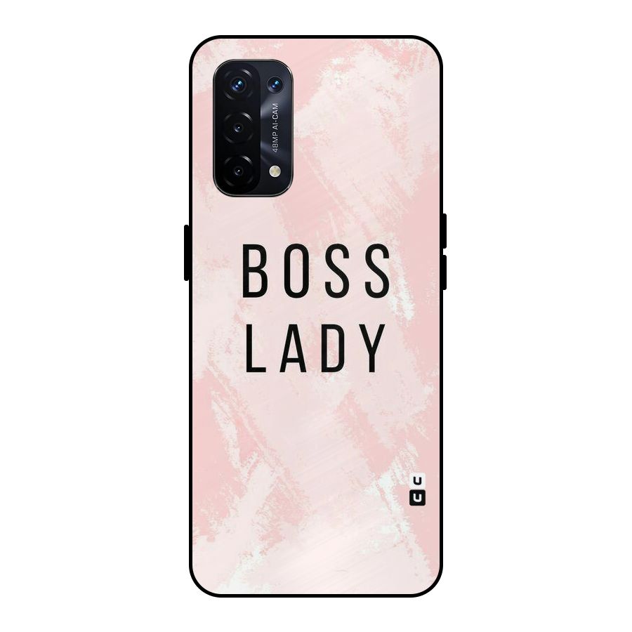 Boss Lady Pink Metal Back Case for Oppo A74 5G