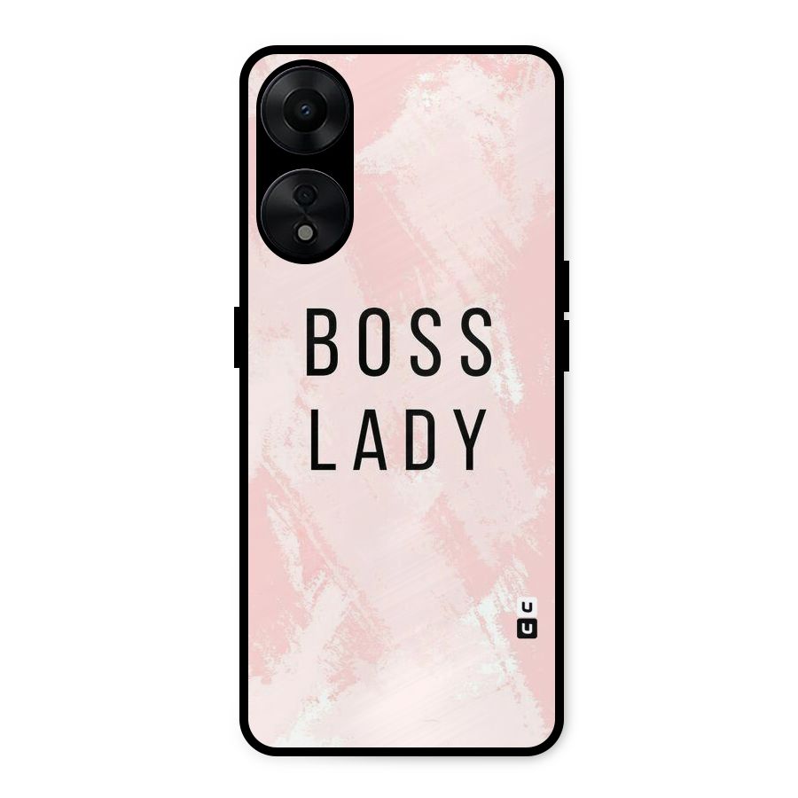 Boss Lady Pink Metal Back Case for Oppo A78 5G