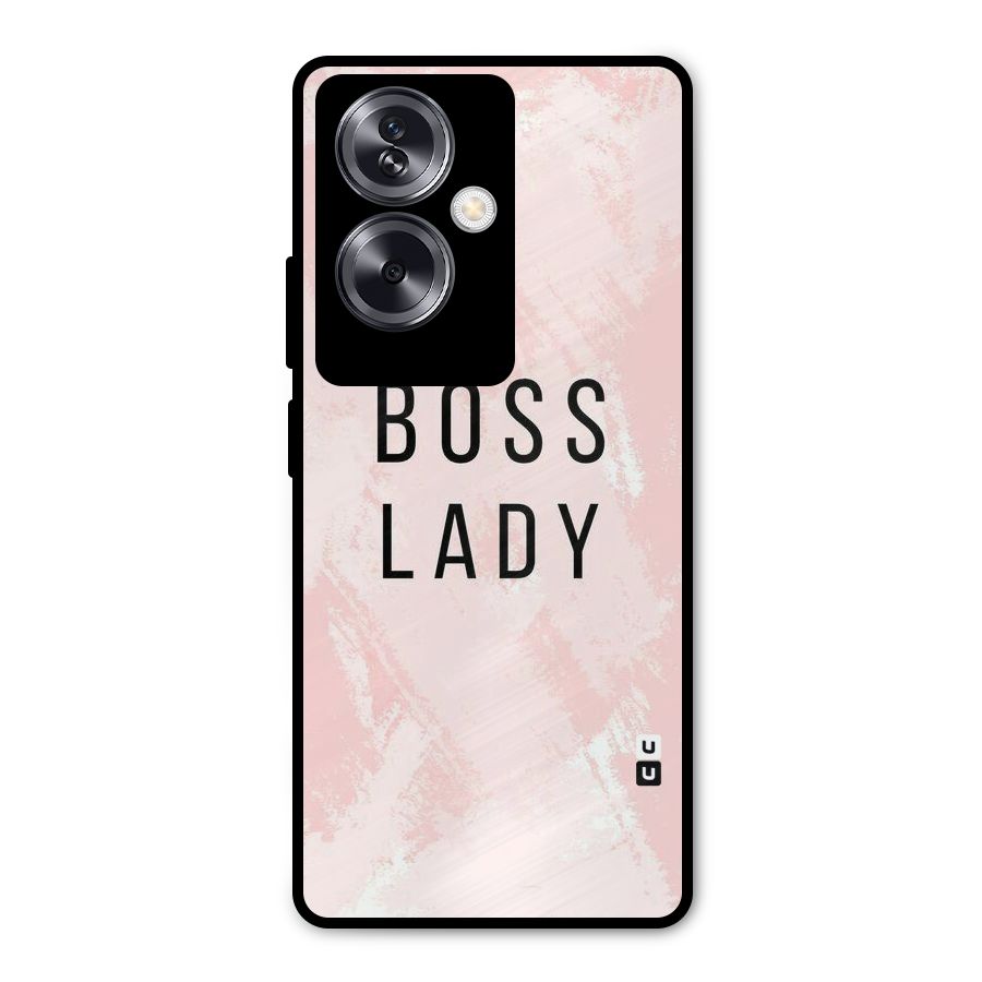 Boss Lady Pink Metal Back Case for Oppo A79 5G