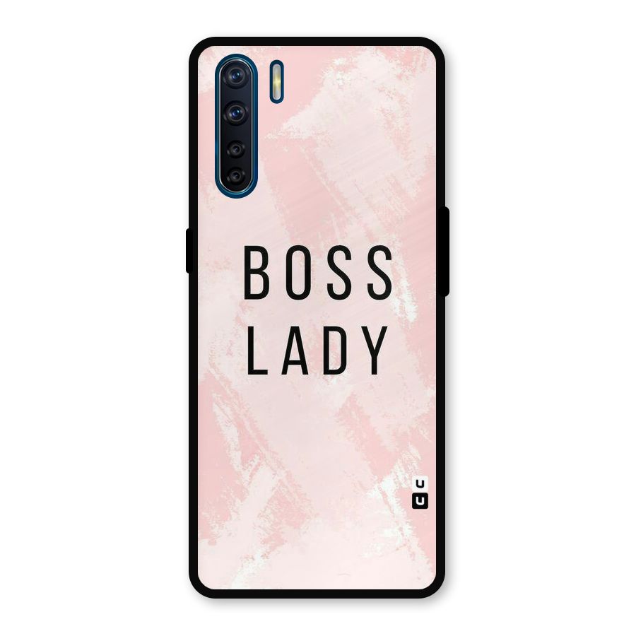 Boss Lady Pink Metal Back Case for Oppo F15