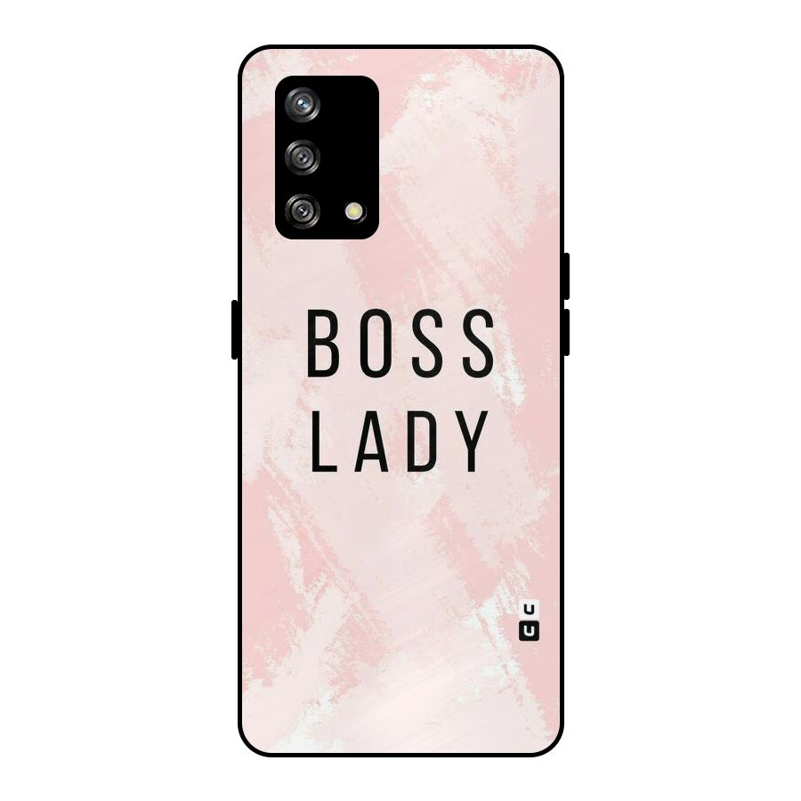 Boss Lady Pink Metal Back Case for Oppo F19