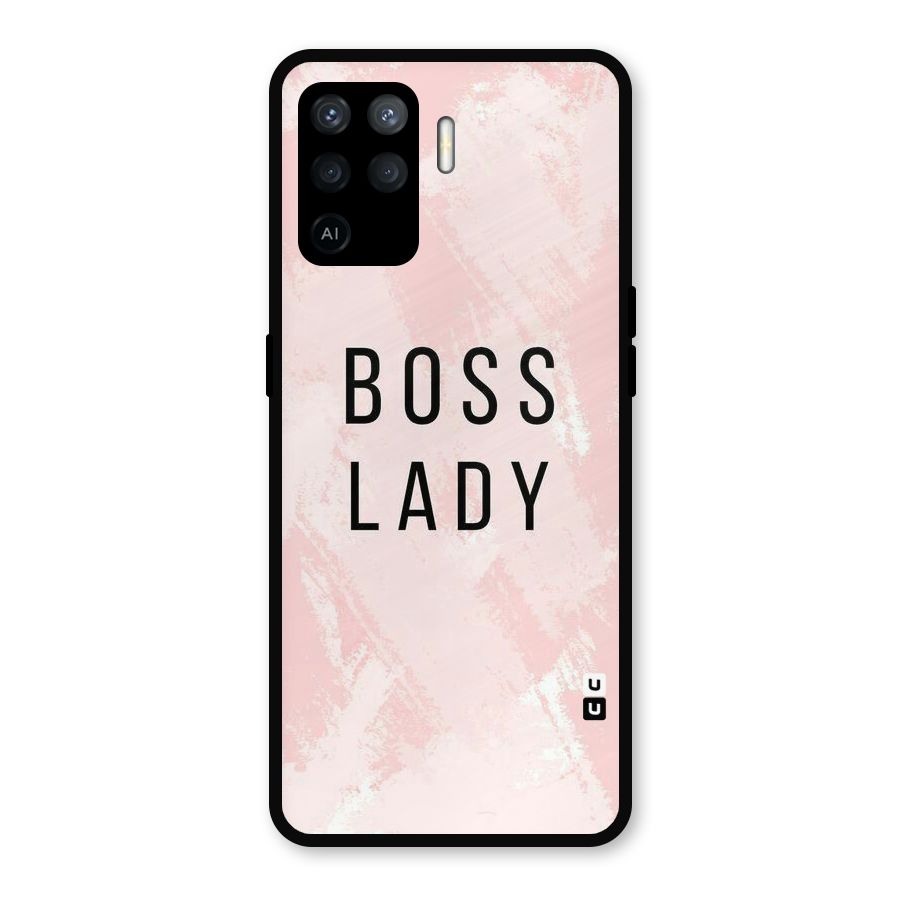 Boss Lady Pink Metal Back Case for Oppo F19 Pro