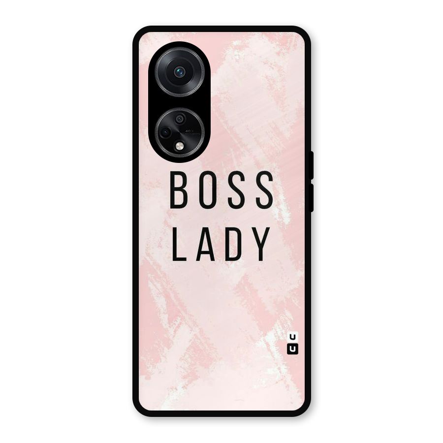 Boss Lady Pink Metal Back Case for Oppo F23