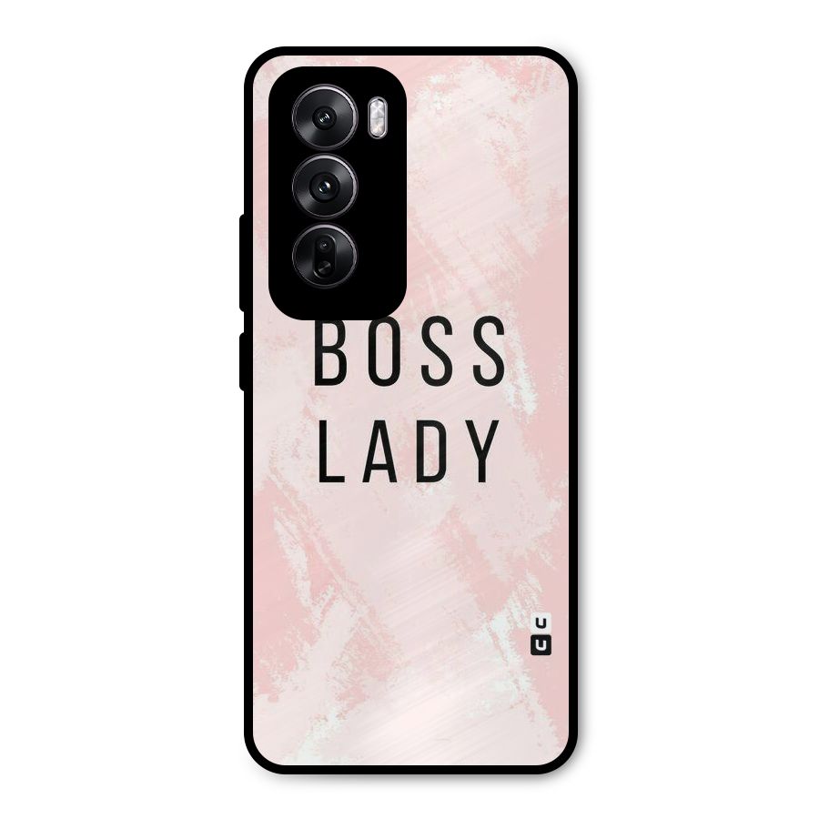 Boss Lady Pink Metal Back Case for Oppo Reno12