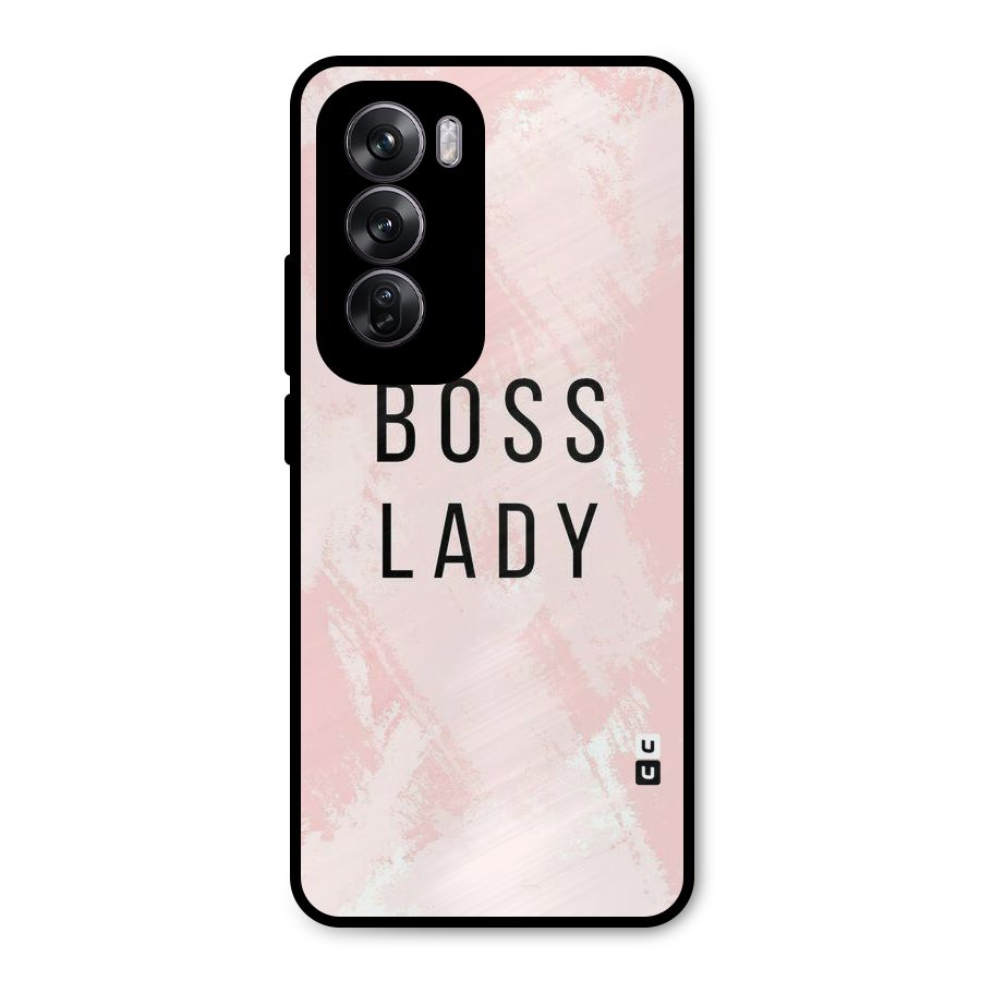 Boss Lady Pink Metal Back Case for Oppo Reno12 Pro