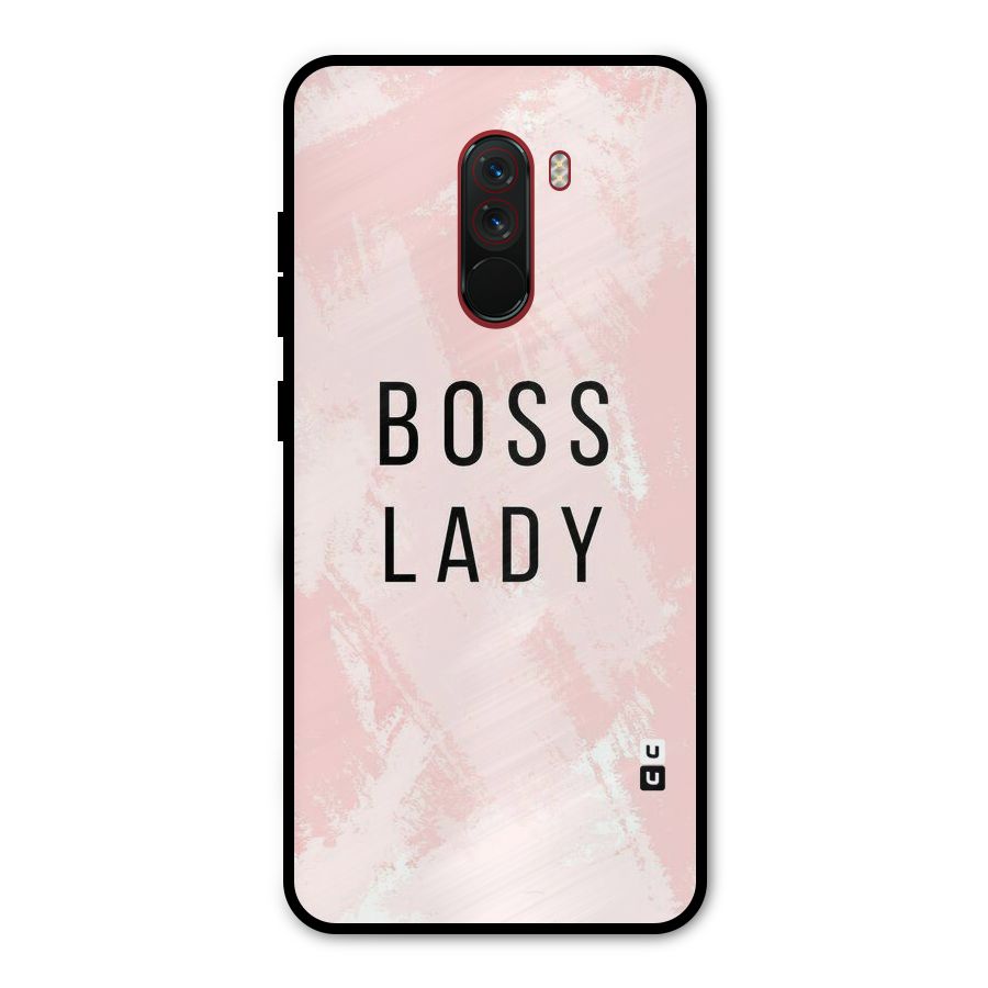 Boss Lady Pink Metal Back Case for Poco F1