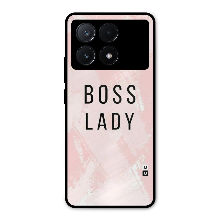 Boss Lady Pink Metal Back Case for Poco X6 Pro