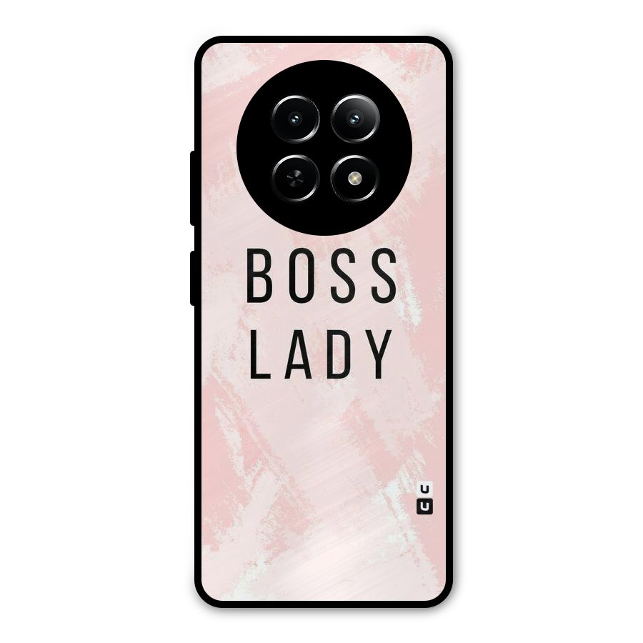 Boss Lady Pink Metal Back Case for Realme 12x 5G