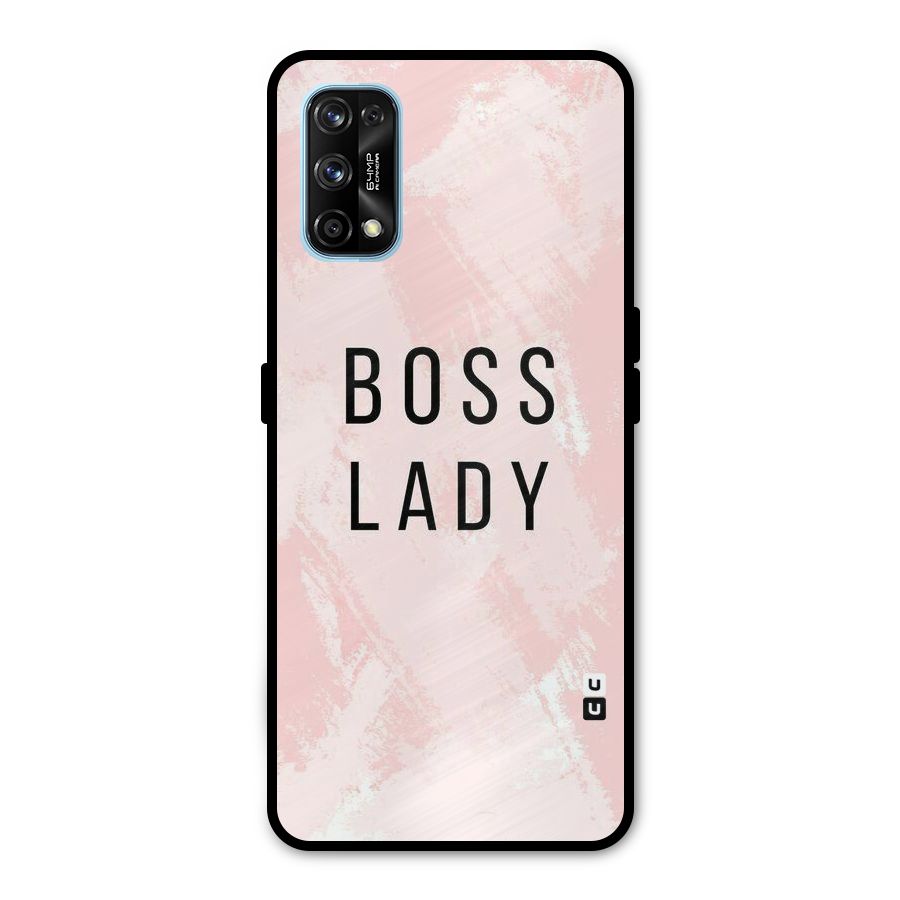Boss Lady Pink Metal Back Case for Realme 7 Pro