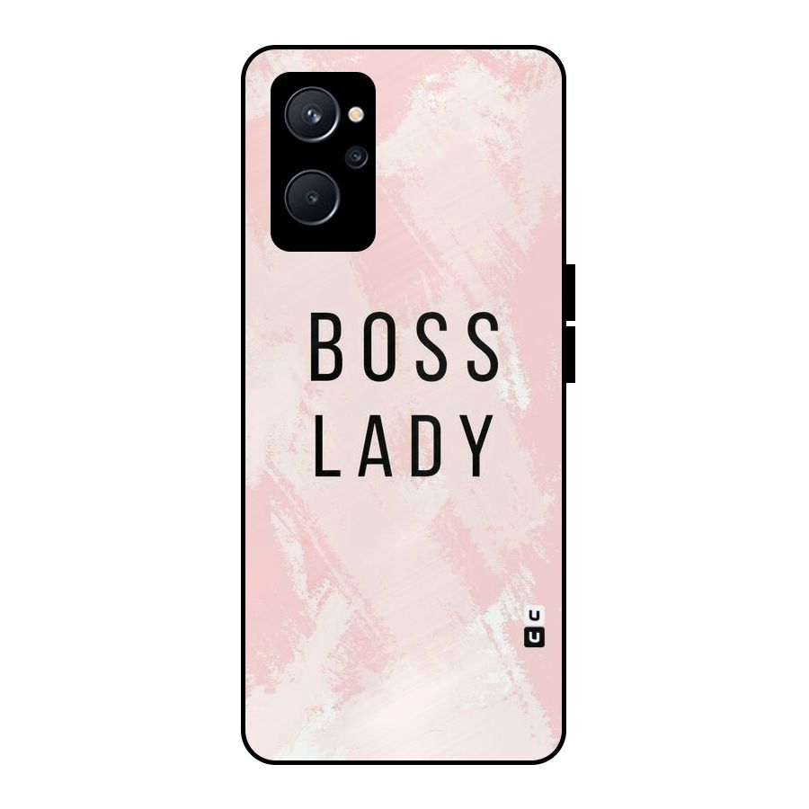 Boss Lady Pink Metal Back Case for Realme 9i 5G
