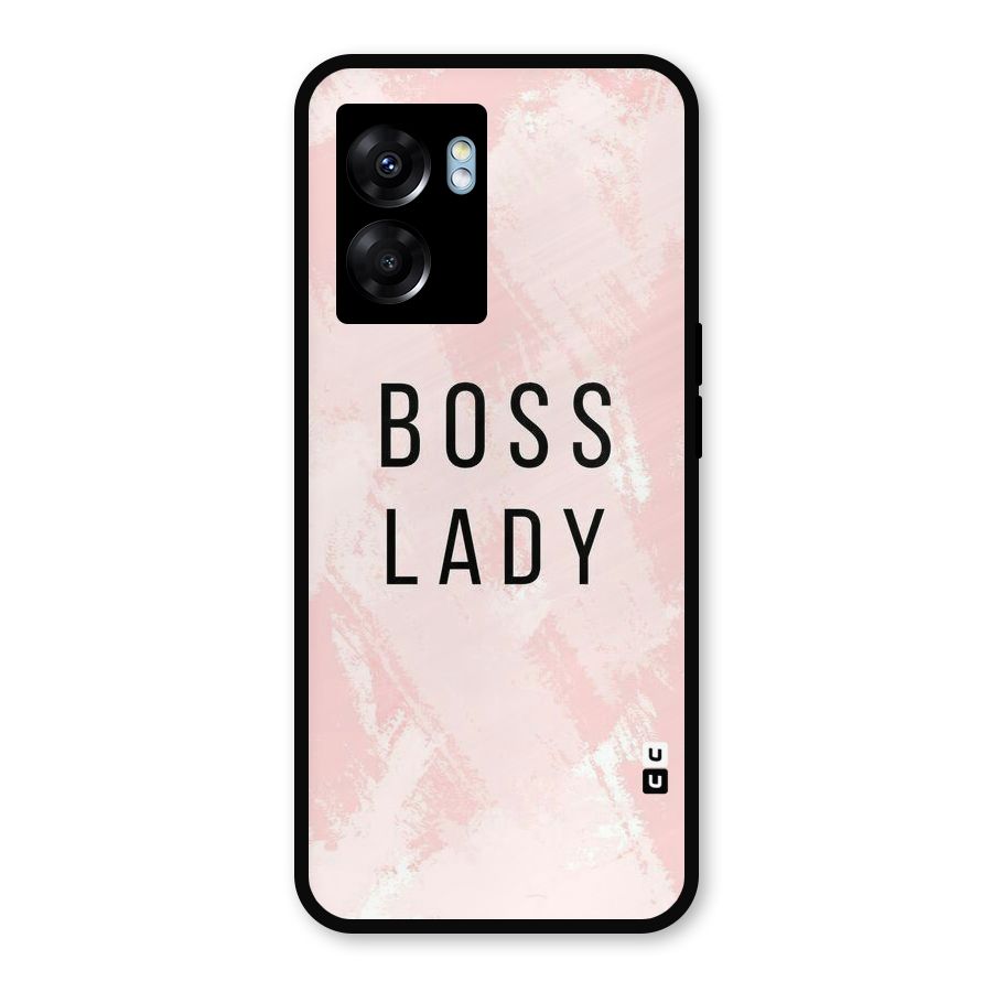 Boss Lady Pink Metal Back Case for Realme Narzo 50 5G