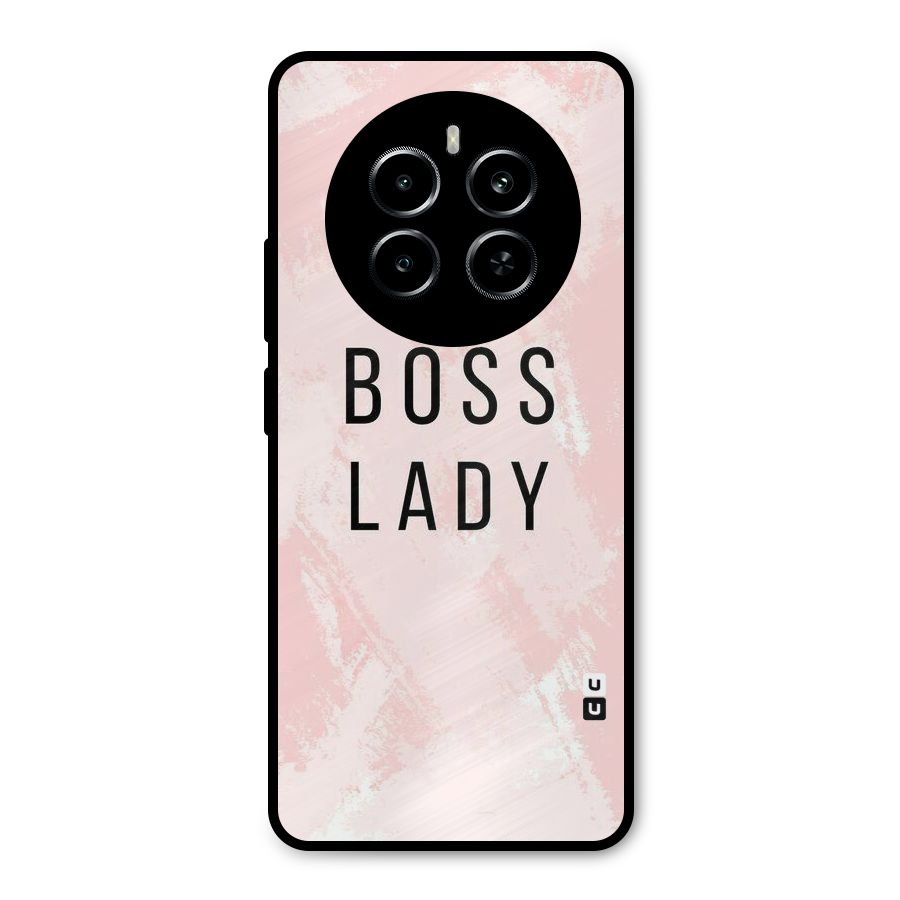 Boss Lady Pink Metal Back Case for Realme P1