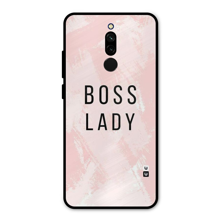 Boss Lady Pink Metal Back Case for Redmi 8