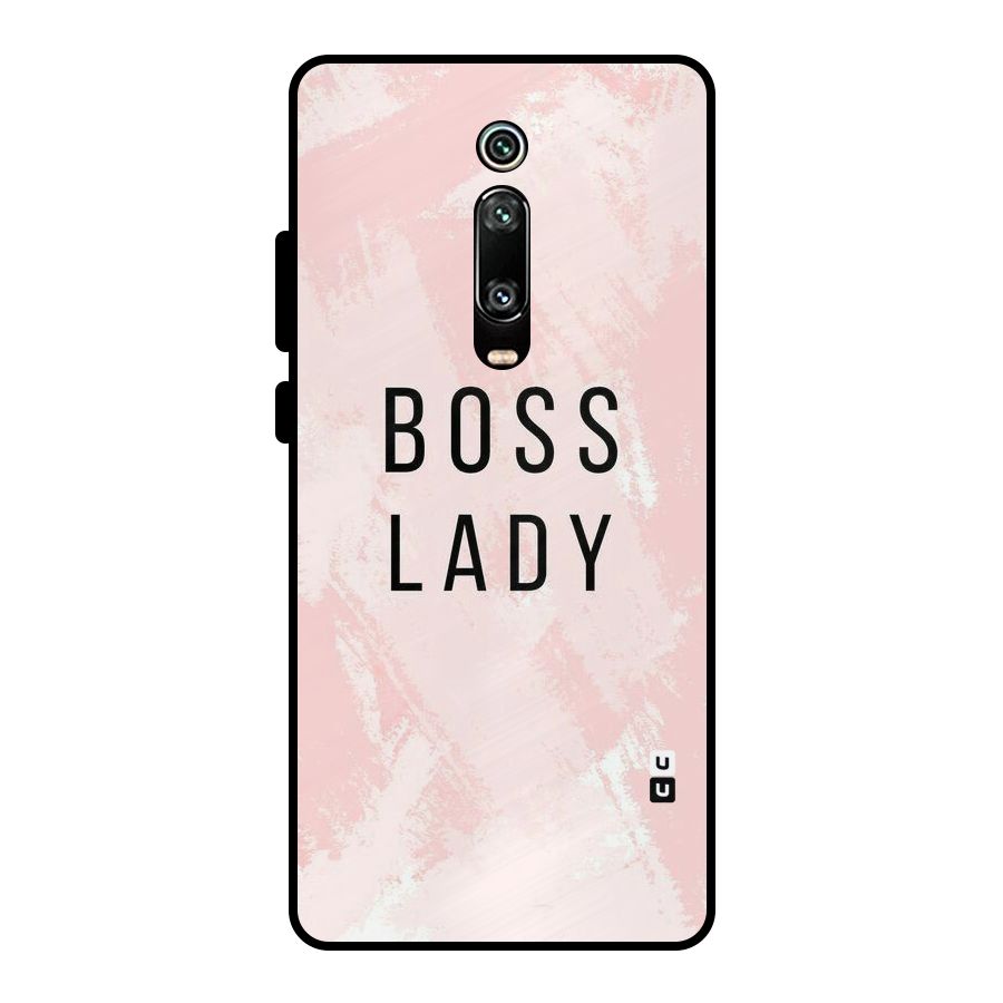 Boss Lady Pink Metal Back Case for Redmi K20