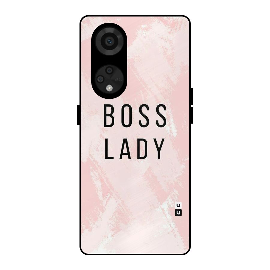 Boss Lady Pink Metal Back Case for Reno8 T 5G