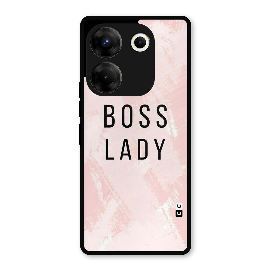 Boss Lady Pink Metal Back Case for Tecno Camon 20 Pro