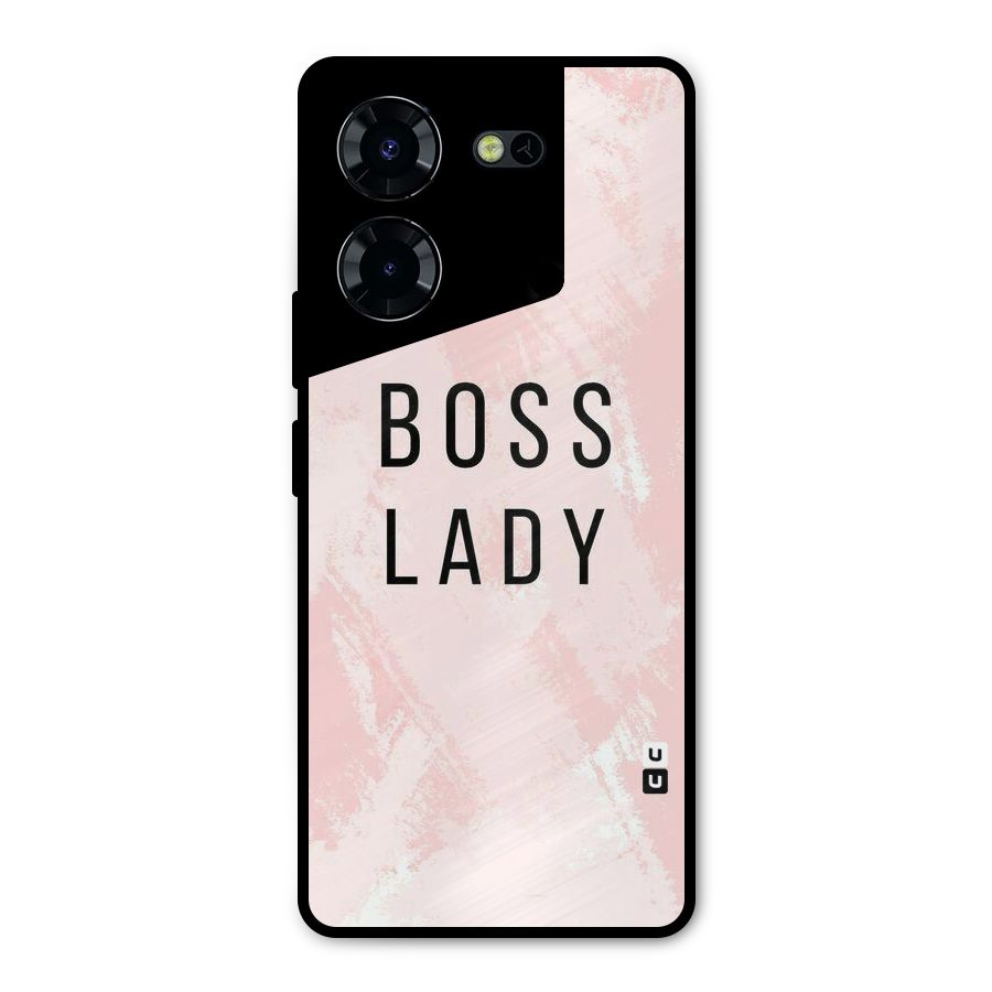 Boss Lady Pink Metal Back Case for Tecno Pova 5 Pro 5G