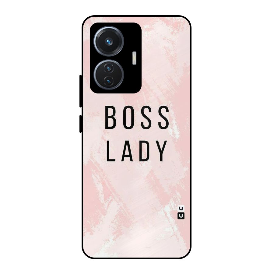 Boss Lady Pink Metal Back Case for Vivo T1 44W