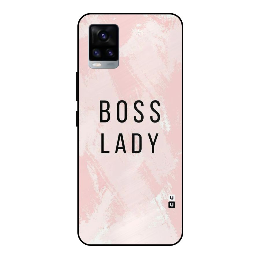 Boss Lady Pink Metal Back Case for Vivo V20